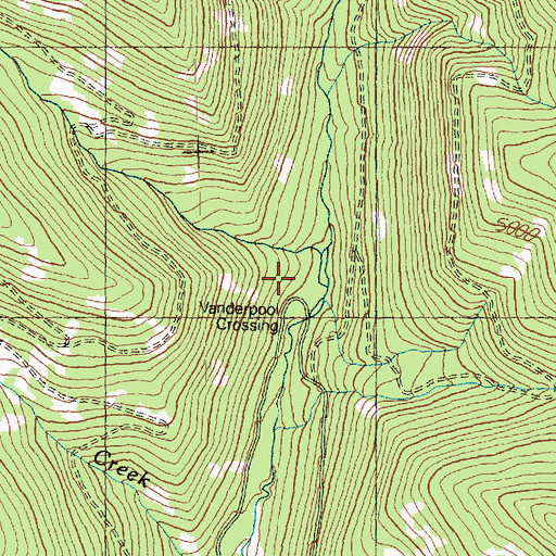 Topographic Map of Roundup Creek, WA