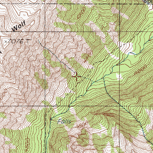 Topographic Map of Royal Creek Trail, WA