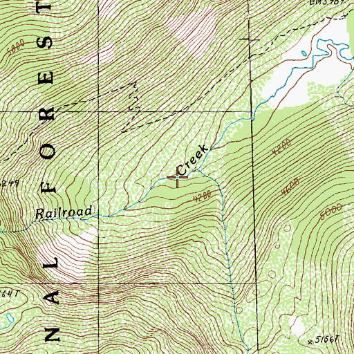 Topographic Map of Rubin Creek, WA
