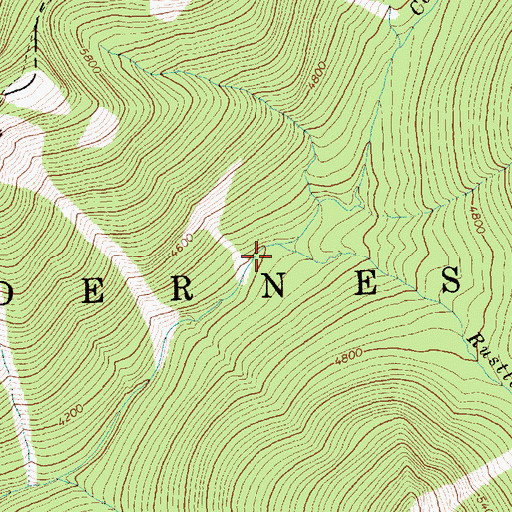 Topographic Map of Rustle Creek, WA