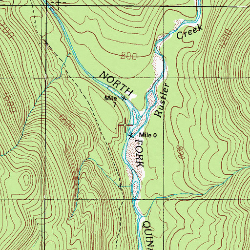 Topographic Map of Rustler Creek, WA