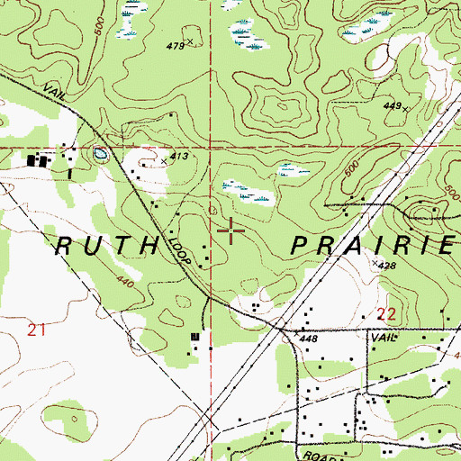 Topographic Map of Ruth Prairie, WA