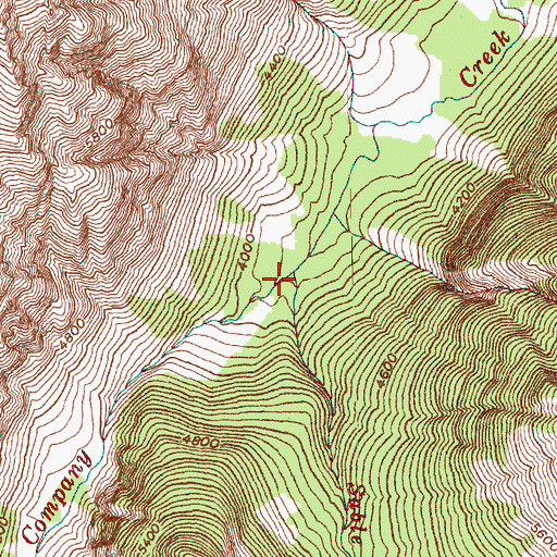 Topographic Map of Sable Creek, WA