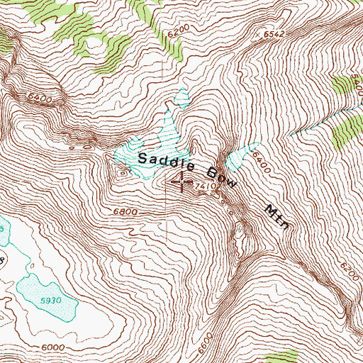 Topographic Map of Saddle Bow Mountain, WA