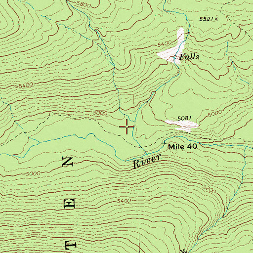 Topographic Map of Saddle Creek, WA