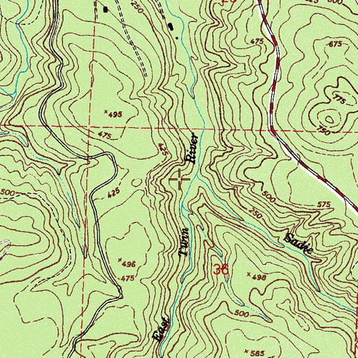 Topographic Map of Sadie Creek, WA
