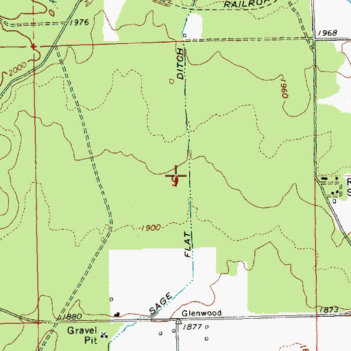 Topographic Map of Sage Flat Ditch, WA