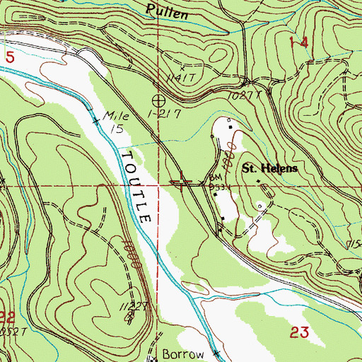 Topographic Map of Saint Helens, WA