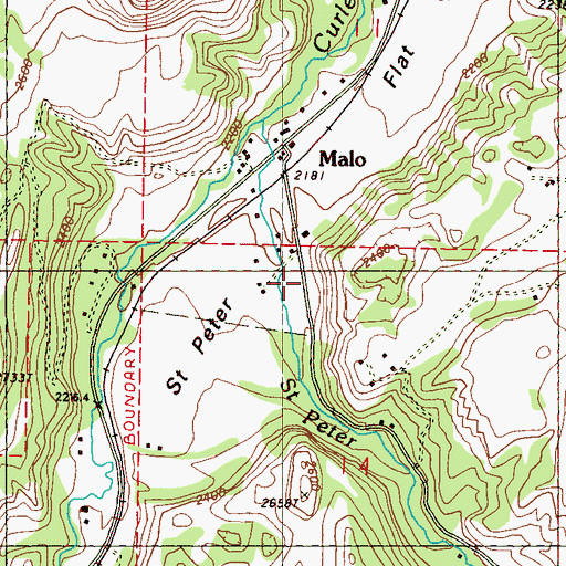 Topographic Map of Saint Peter Flat, WA