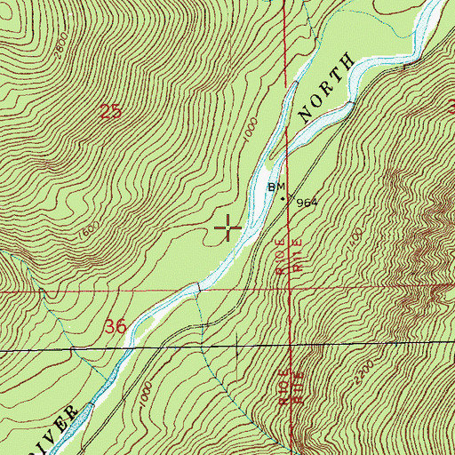 Topographic Map of Salmon Creek, WA