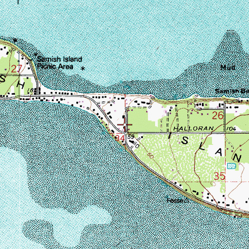 Topographic Map of Samish Island, WA