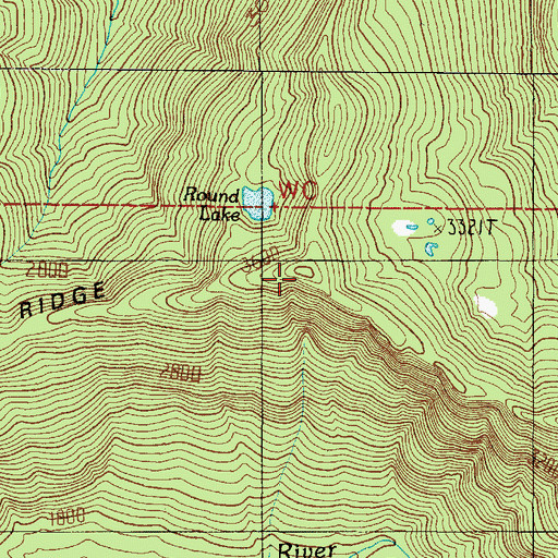 Topographic Map of Sams Ridge, WA
