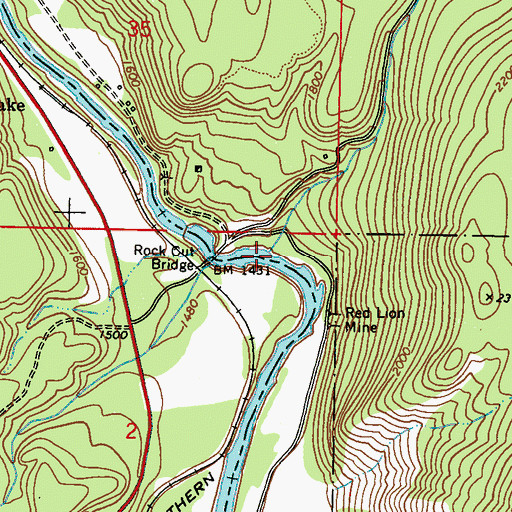 Topographic Map of Sand Creek, WA