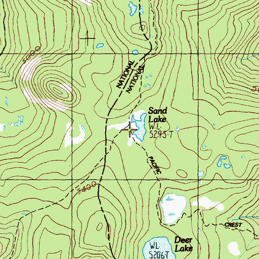 Topographic Map of Sand Lake, WA