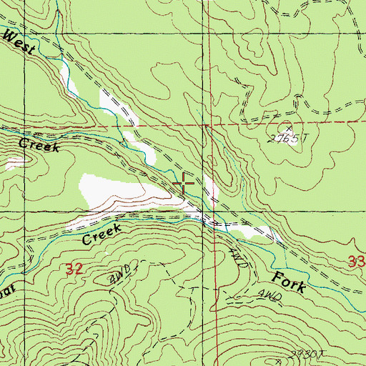 Topographic Map of Sandstone Creek, WA