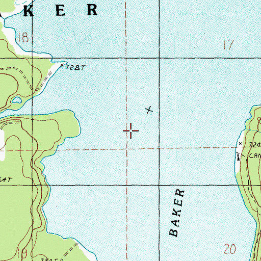 Topographic Map of Sandy Creek, WA
