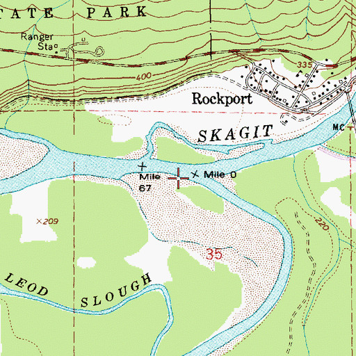Topographic Map of Sauk River, WA