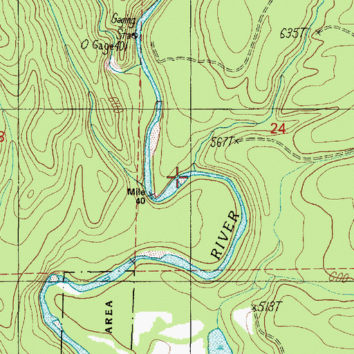 Topographic Map of Save Creek, WA