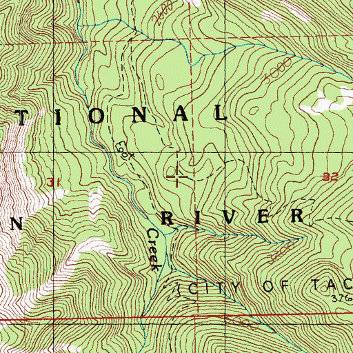 Topographic Map of Sawmill Ridge Trail, WA