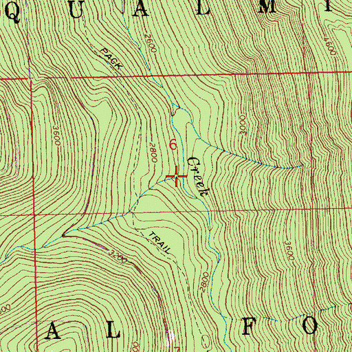 Topographic Map of Sawyer Creek, WA