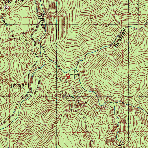 Topographic Map of Scatter Creek, WA