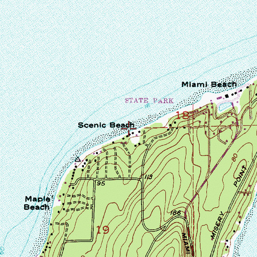 Topographic Map of Scenic Beach, WA