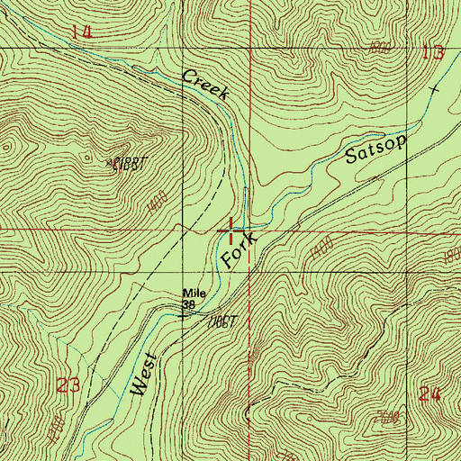 Topographic Map of Schafer Creek, WA