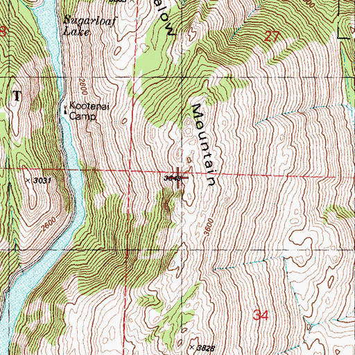 Topographic Map of Schalow Mountain, WA