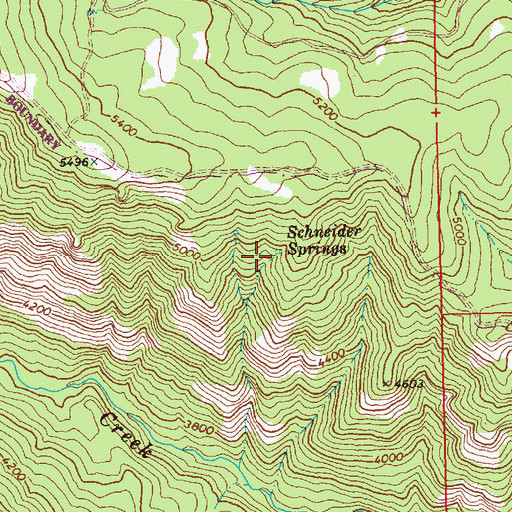 Topographic Map of Schneider Springs, WA
