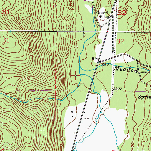 Topographic Map of Scott Creek, WA