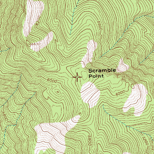 Topographic Map of Scramble Point, WA