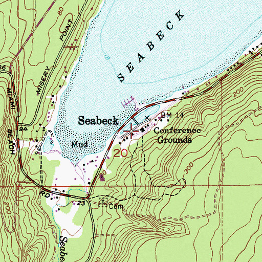 Topographic Map of Seabeck, WA
