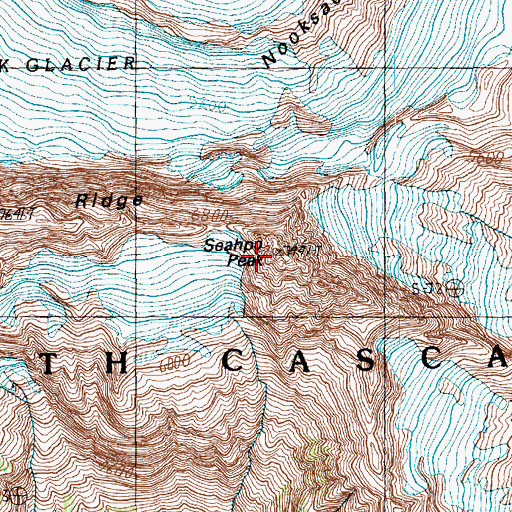 Topographic Map of Seahpo Peak, WA