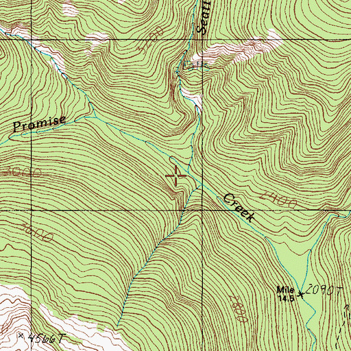 Topographic Map of Seattle Creek, WA