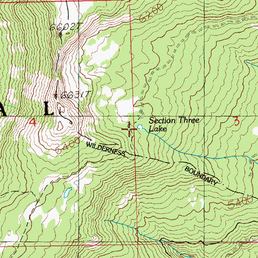 Topographic Map of Section 3 Lake, WA