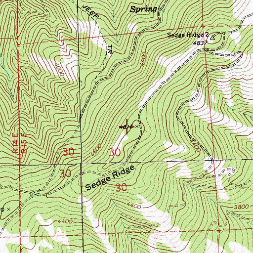 Topographic Map of Sedge Ridge, WA