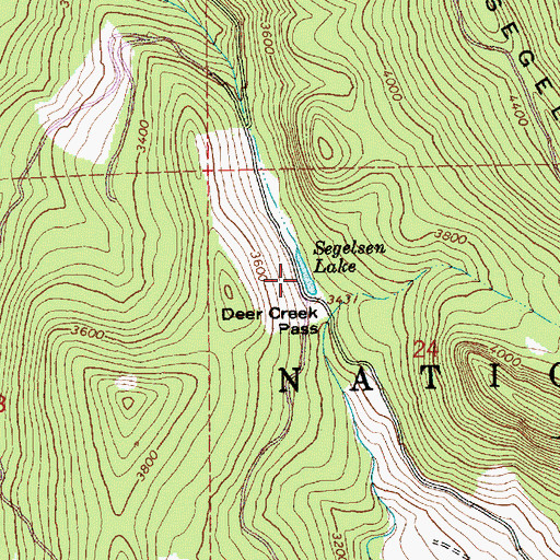 Topographic Map of Segelsen Lake, WA