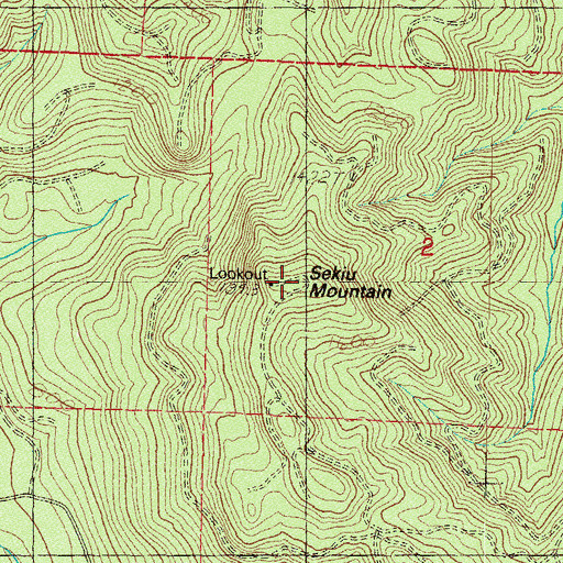 Topographic Map of Sekiu Mountain, WA