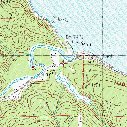 Topographic Map of Sekiu River, WA