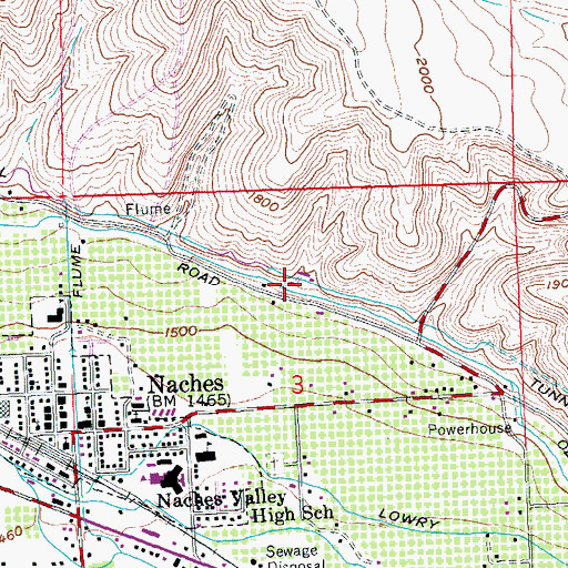 Topographic Map of Selah Valley Canal, WA