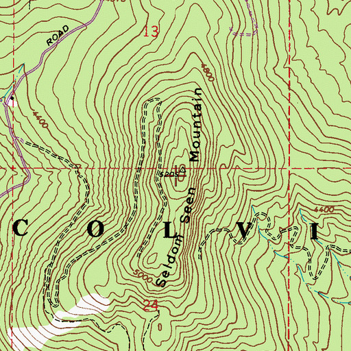 Topographic Map of Seldom Seen Mountain, WA