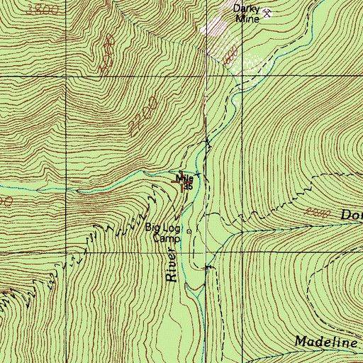 Topographic Map of Seven Stream, WA