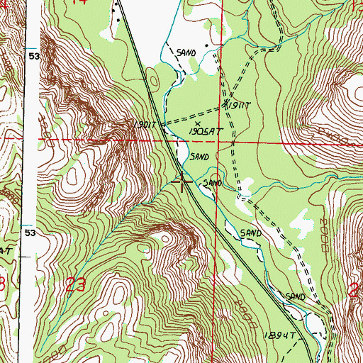 Topographic Map of Seventeenmile Creek, WA