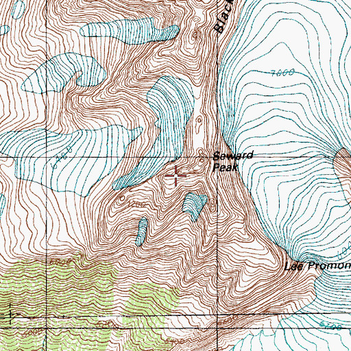 Topographic Map of Seward Peak, WA