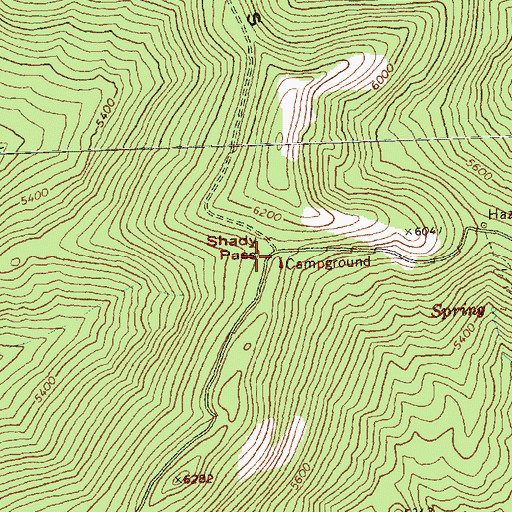 Topographic Map of Shady Pass, WA