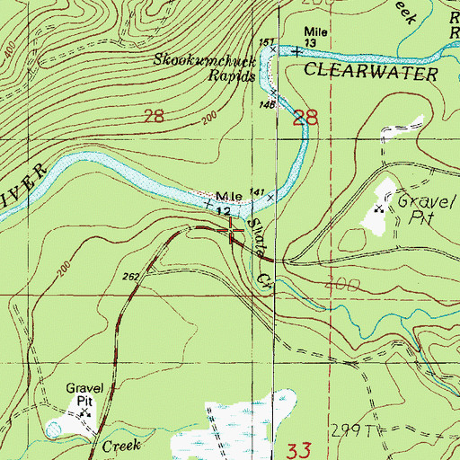 Topographic Map of Shale Creek, WA