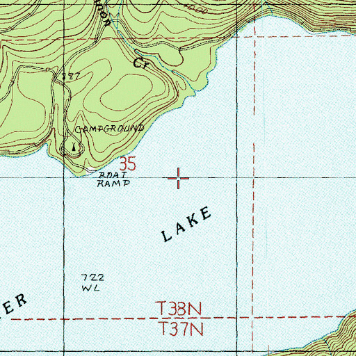 Topographic Map of Shannon Creek, WA