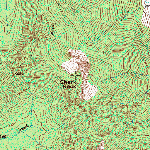Topographic Map of Shark Rock, WA