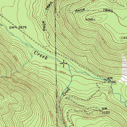 Topographic Map of Sheep Creek, WA