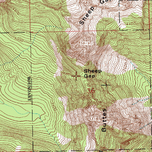 Topographic Map of Sheep Gap, WA